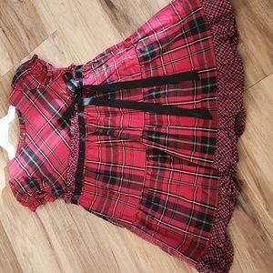 Adorable plaid red and green dress